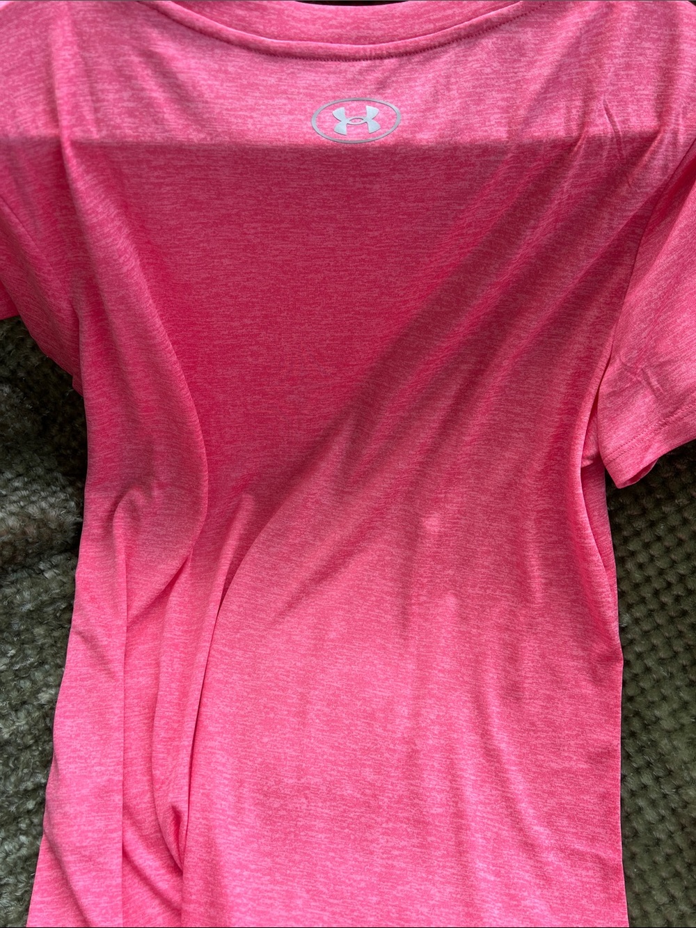 Large Under Armour Heather Pink Short Sleeve Women's Performance Tee - Picture 5 of 5